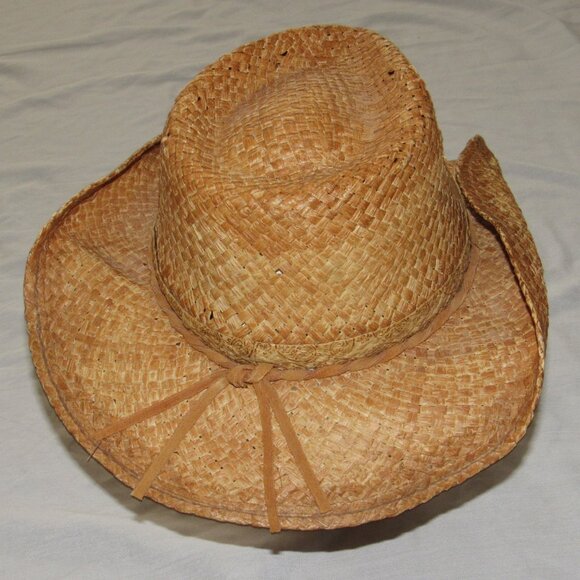 Moonshine Spirit Brad Paisley Raffia Straw Cowboy Western Hat Sz S Rodeo Concert - Picture 2 of 5